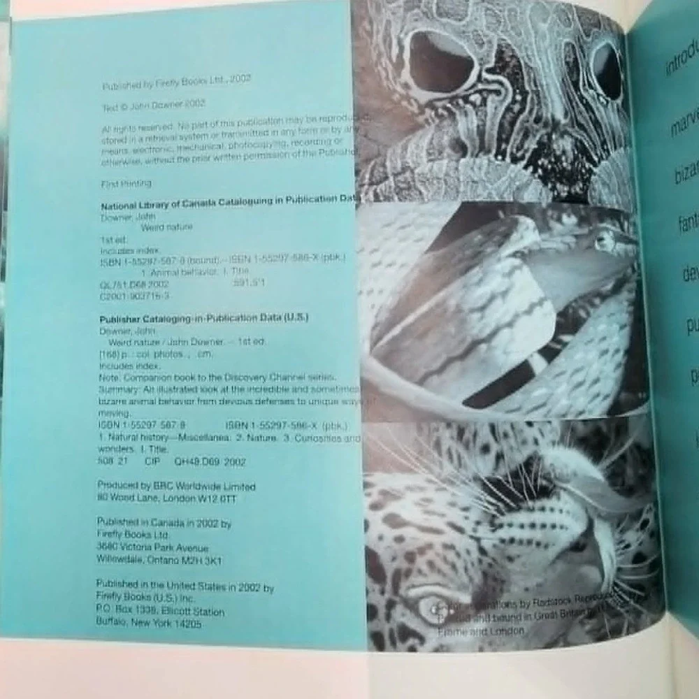 Weird Nature John Downer Hardcover New Old Stock BBC Discovery‎ Channel Science